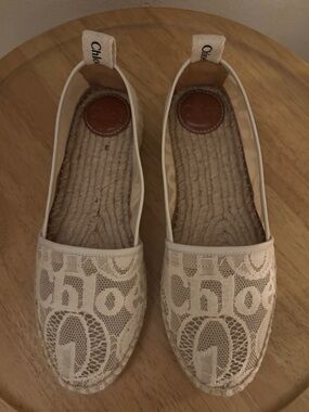 Chloe woody lace espadrilles